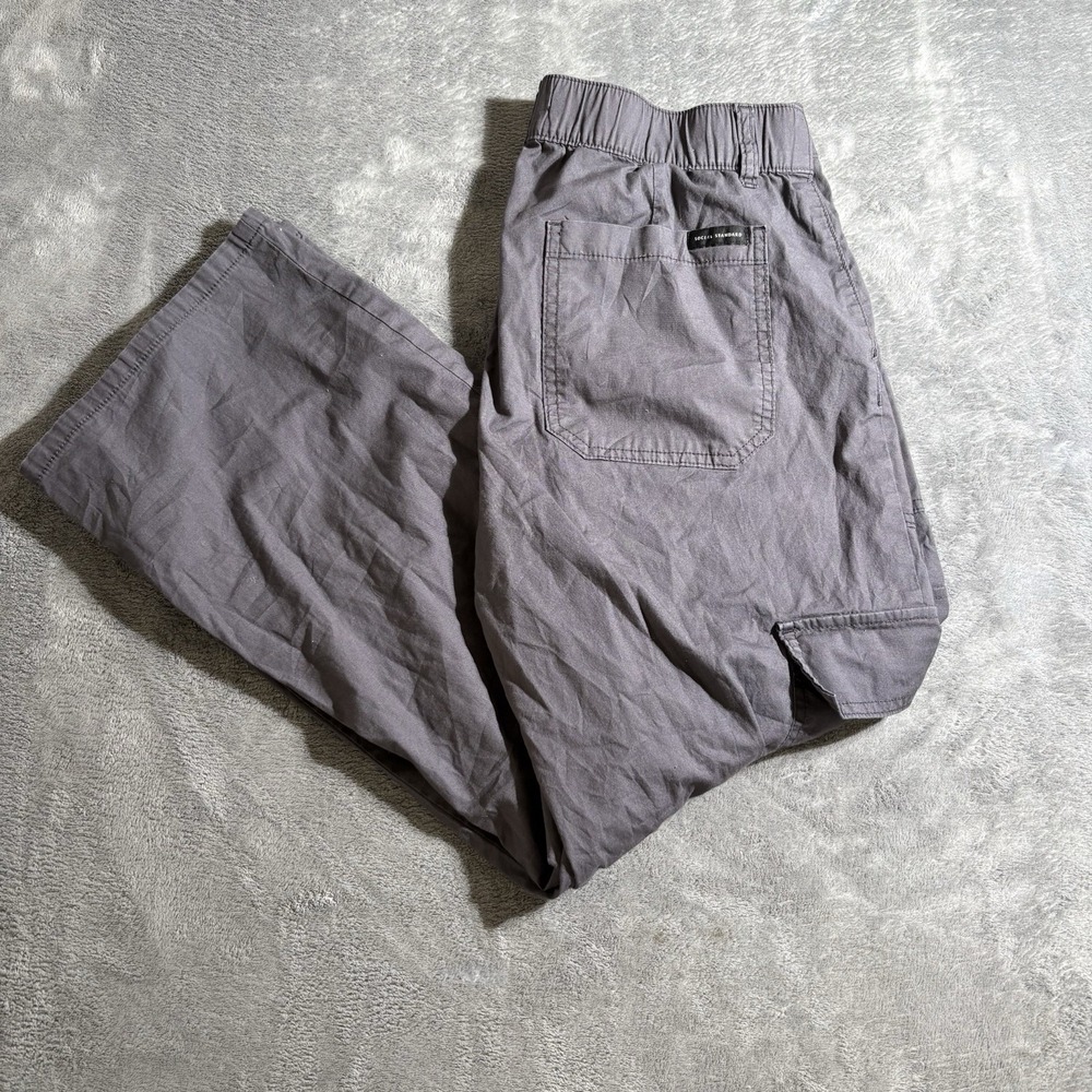Social Standard by Sanctuary Pants Womens Large Cargo Patch Flap Pocket Gray